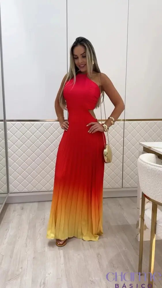 Vestido Aurora Colors – A Beleza de um Pôr do Sol em Cada Cor!