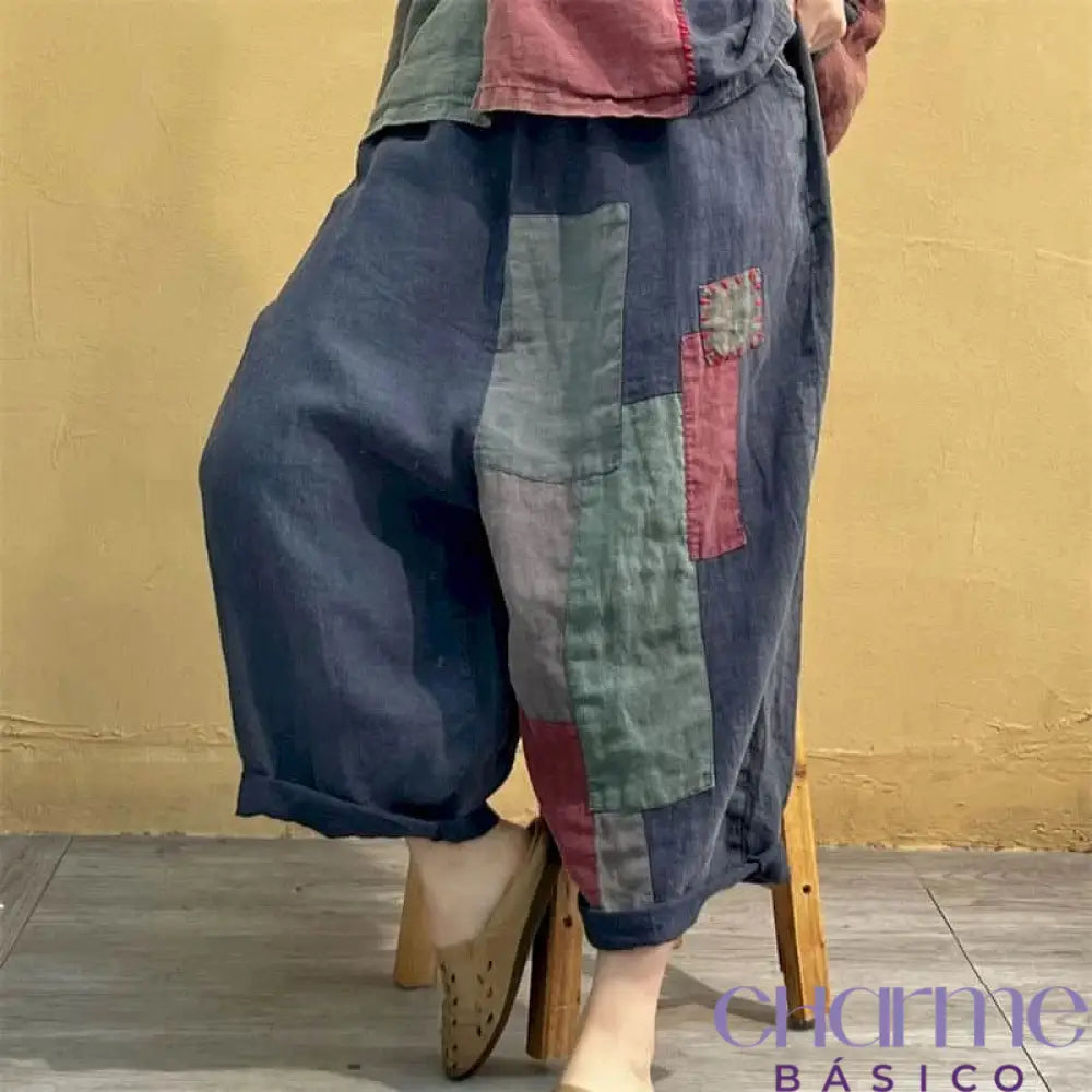 Conjunto Feminino Jeans de Duas Peças Vintage