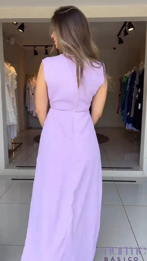 Vestido Lavanda Grace - Elegância e Leveza em Cada Detalhe