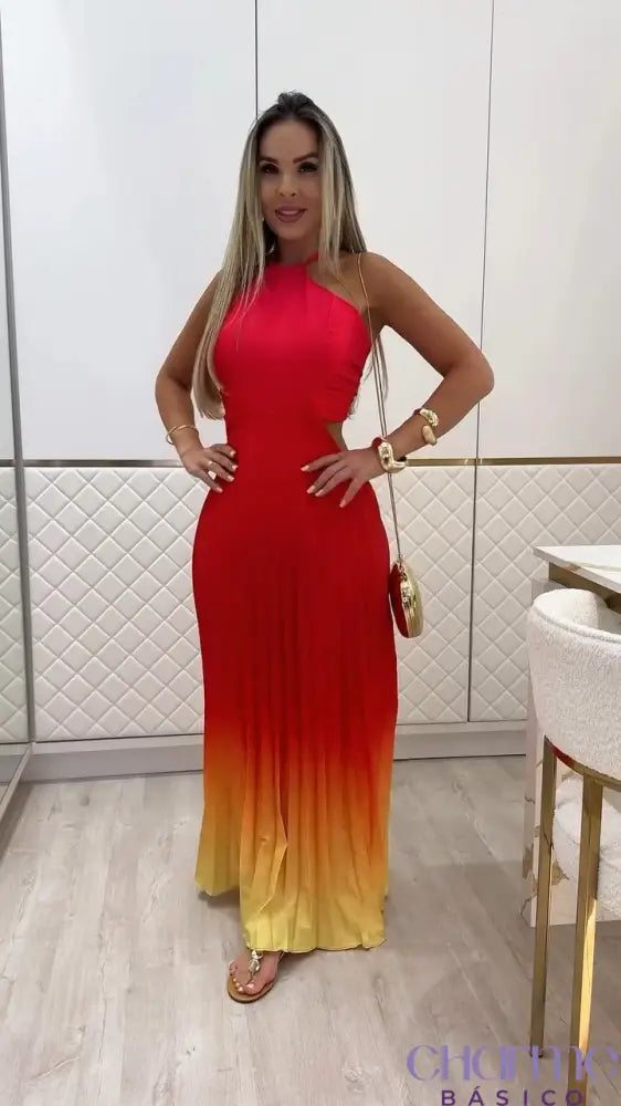 Vestido Aurora Colors – A Beleza de um Pôr do Sol em Cada Cor!